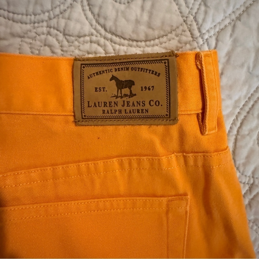 Lauren Jeans Co. Ralph Lauren Bright Orange Pants - Picture 4 of 9